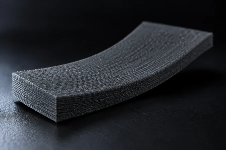 Representative concept close-up of a printed polymer surface